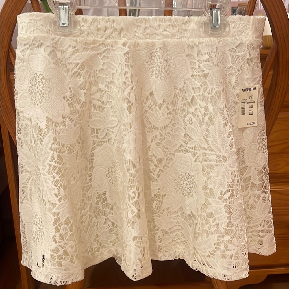 Aeropostale White Lace Skirt